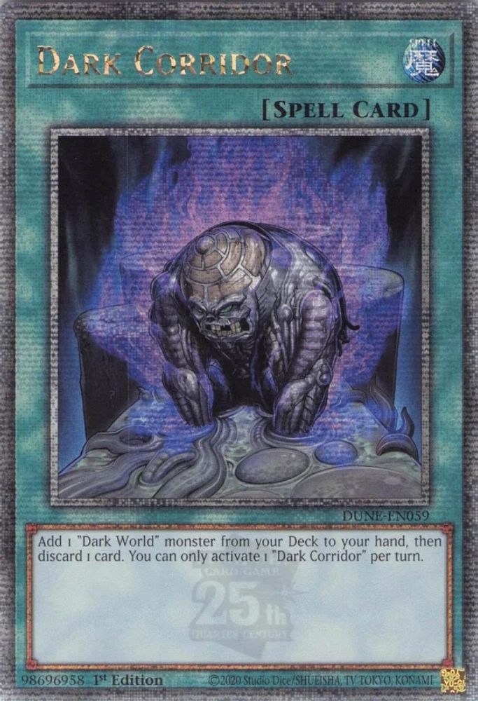 Dark Corridor (Quarter Century Secret Rare) (DUNE-EN059) - Quarter Century Secret Rare