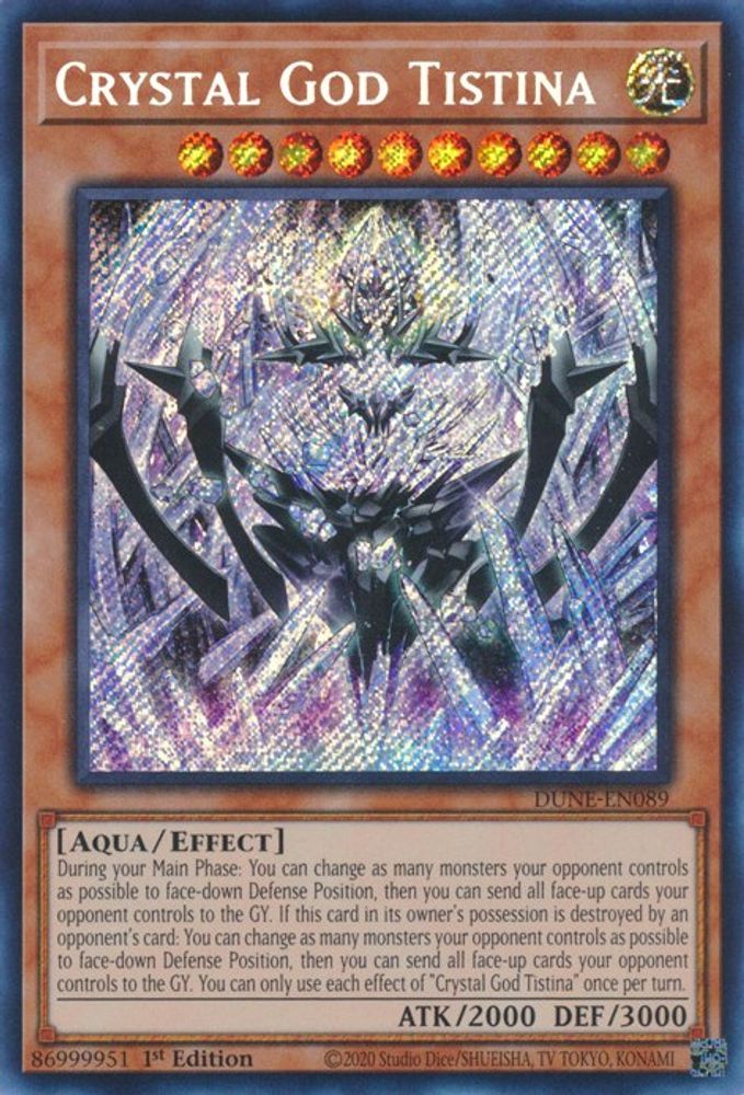 Crystal God Tistina (DUNE-EN089) - Secret Rare