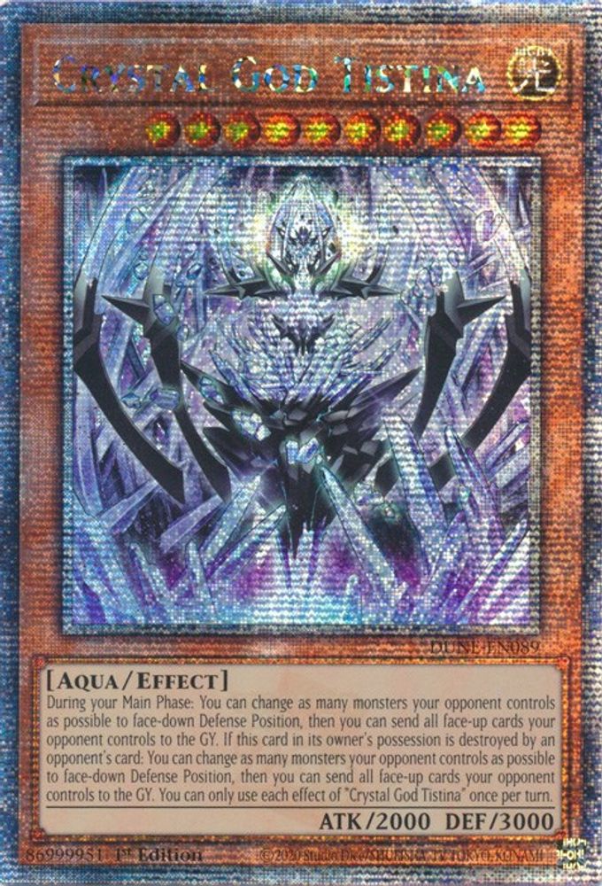 Crystal God Tistina (Quarter Century Secret Rare) (DUNE-EN089) - Quarter Century Secret Rare