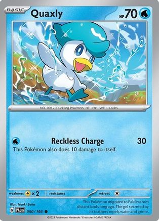 Quaxly (050/193) (Thème Deck exclusif) [Scarlet &amp; Violet : Paldea Evolved] 
