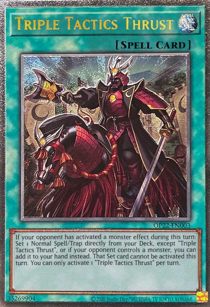 Triple Tactics Thrust (UTR) (OP22-EN003) - Ultimate Rare
