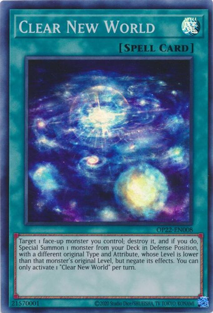 Clear New World (OP22-EN008) - Super Rare