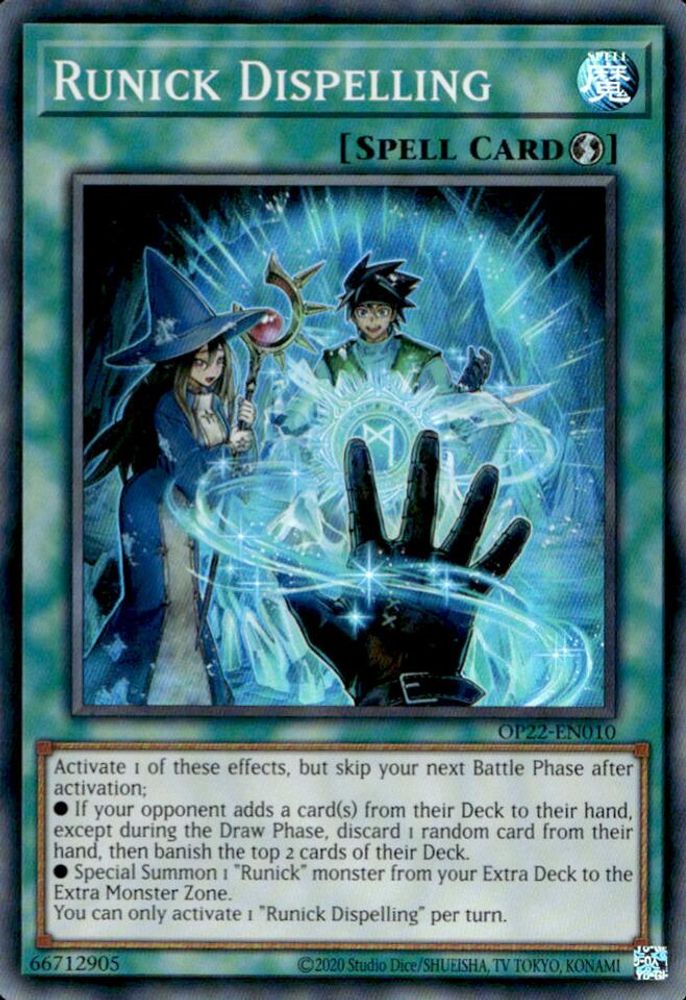 Runick Dispelling (OP22-EN010) - Super Rare