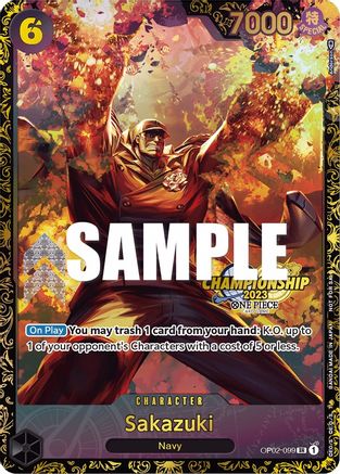 Sakazuki (Championnat 2023) [Cartes promotionnelles One Piece] 