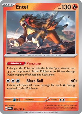 Entei 030  - Holofoil - Rare