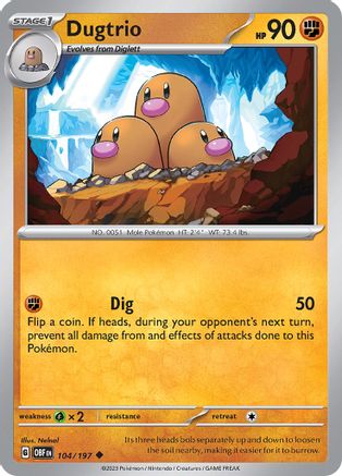 Dugtrio 104  - Uncommon