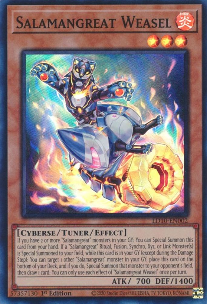 Salamangreat Weasel (LD10-EN002) - Super Rare