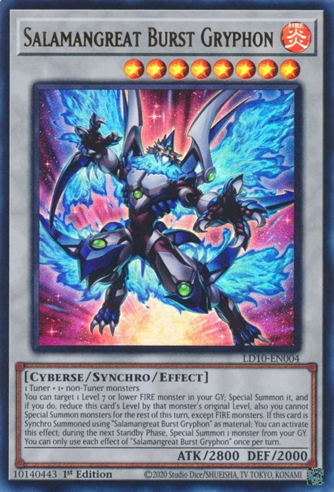 Salamangreat Burst Gryphon (LD10-EN004) - Ultra Rare