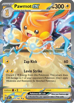 Pawmot ex 073  - Holofoil - Double Rare
