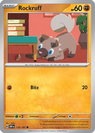 Rockruff 116  - Common
