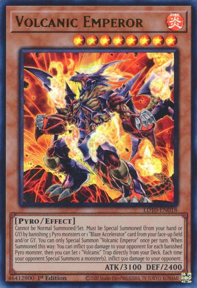 Volcanic Emperor (LD10-EN018) - Ultra Rare
