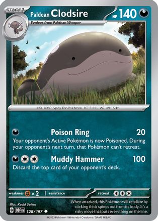 Paldean Clodsire 128/197  - Uncommon