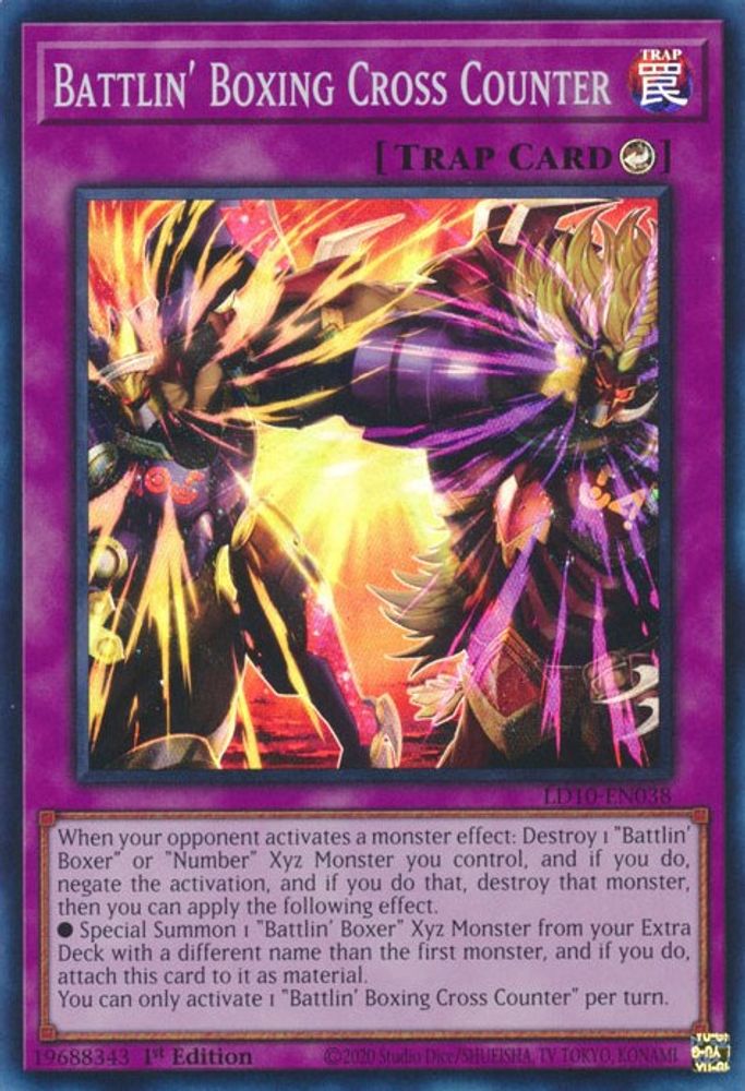 Battlin' Boxing Cross Counter (LD10-EN038) - Super Rare