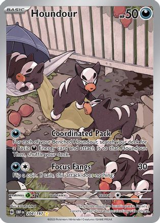 Houndour 204/197  - Holofoil - Illustration Rare