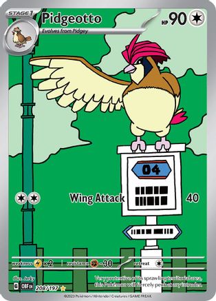 Pidgeotto 208/197  - Holofoil - Illustration Rare