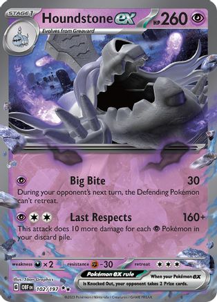 Houndstone ex 102  - Holofoil - Double Rare