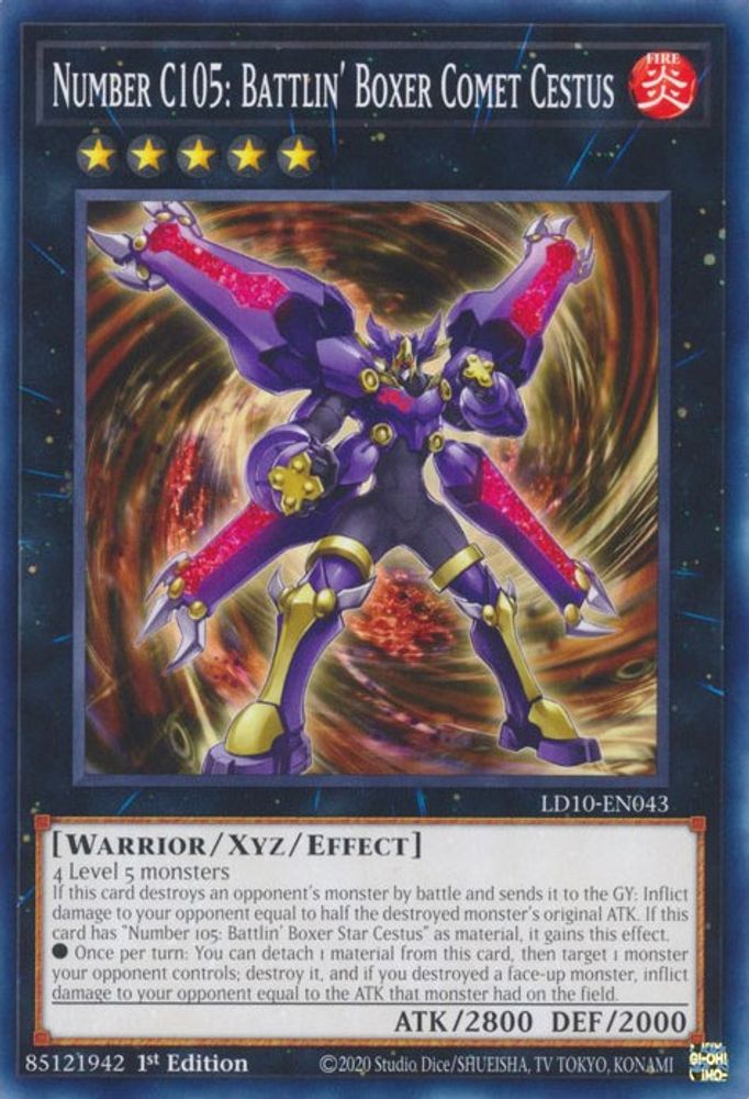 Number C105: Battlin' Boxer Comet Cestus (LD10-EN043) - Common