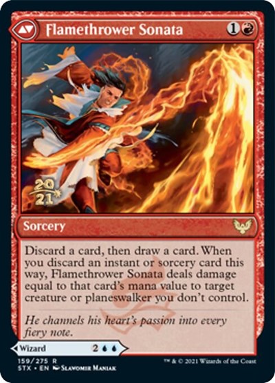 Torrent Sculptor // Flamethrower Sonata (PRE-159S) - Strixhaven: School of Mages Promos Foil