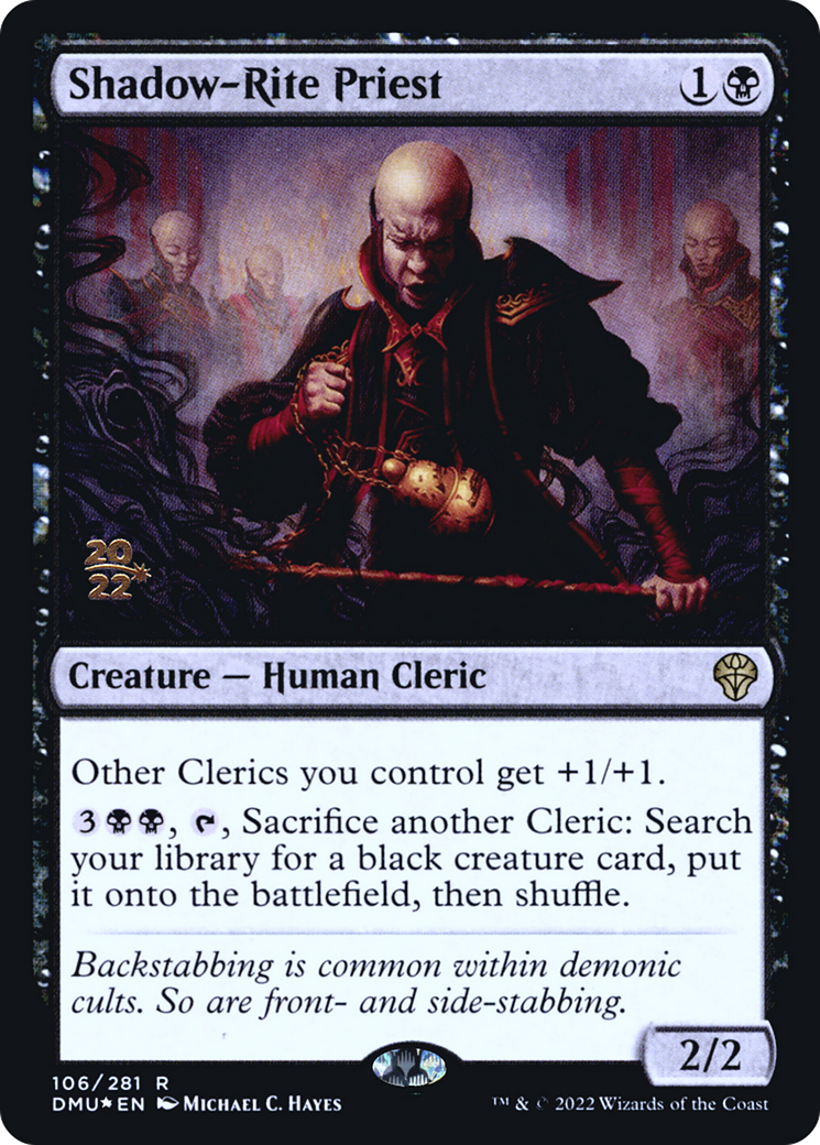 Prêtre du Rite de l'Ombre [Promotions avant-première de Dominaria United] 