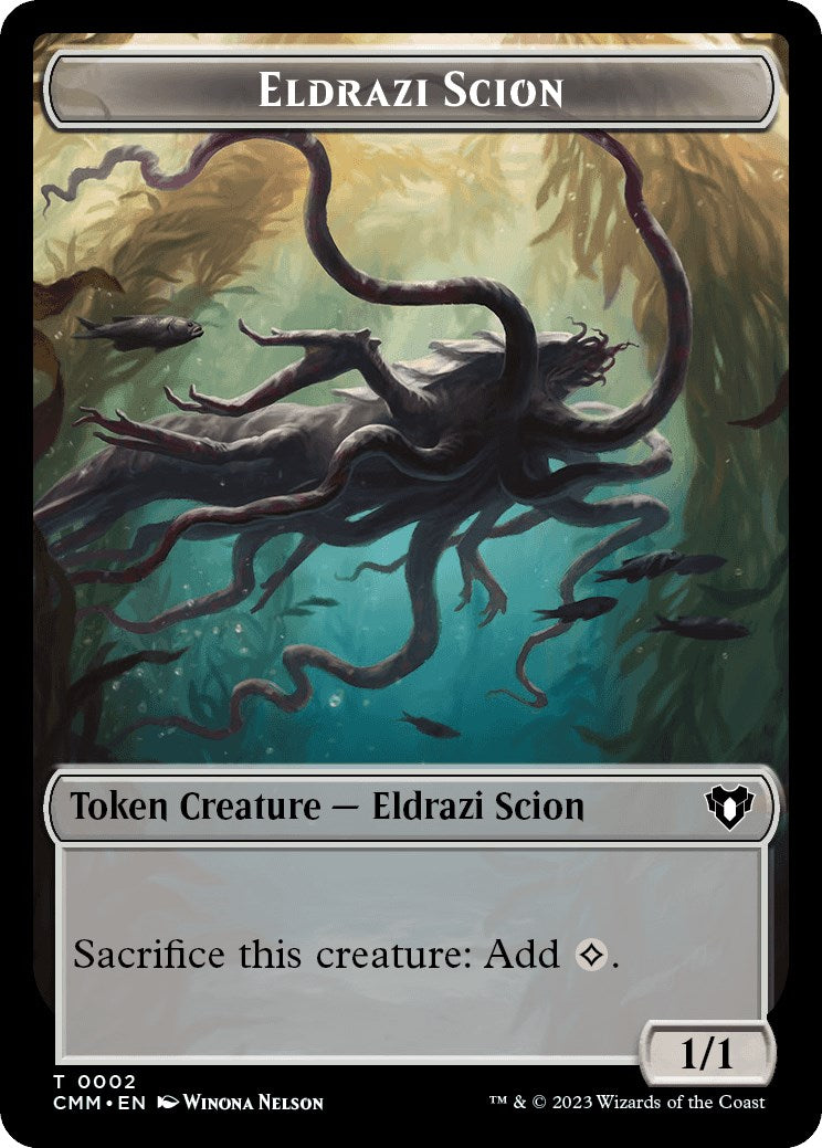 Eldrazi Scion // Jeton chevalier double face [Jetons Commander Masters] 