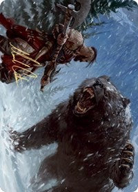 Carte artistique Blizzard Brawl (signature estampillée or) [Série artistique Kaldheim] 