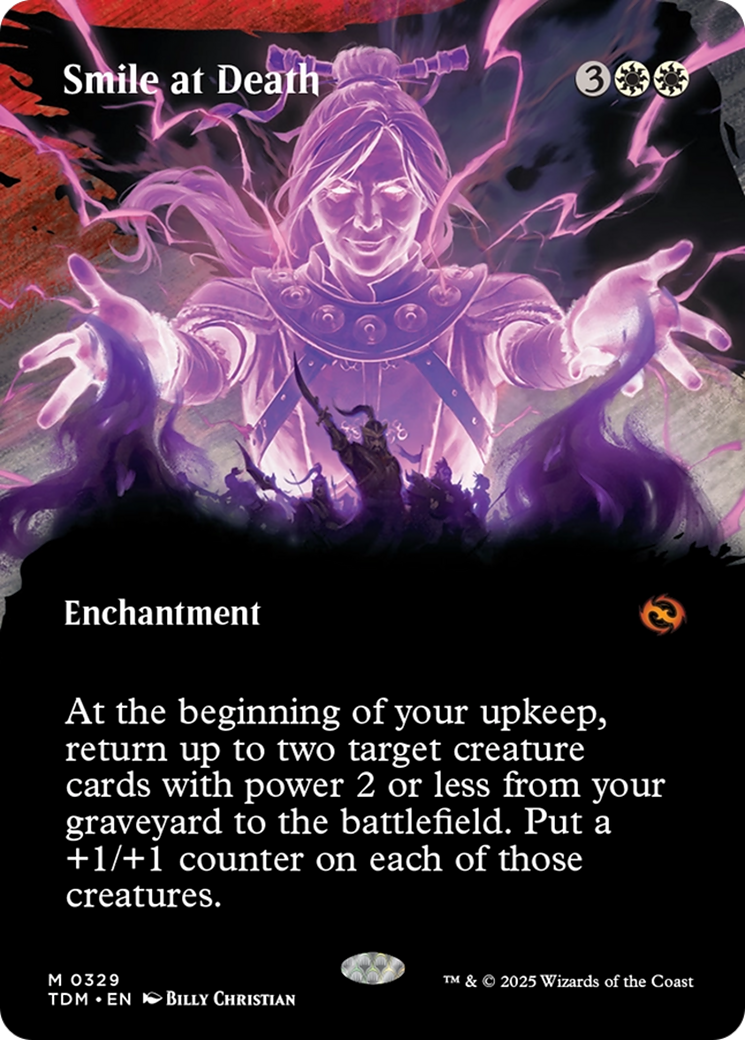 Smile at Death (Borderless) (TDM-329) - Tarkir: Dragonstorm: (Showcase, enchantment) (Borderless) Foil