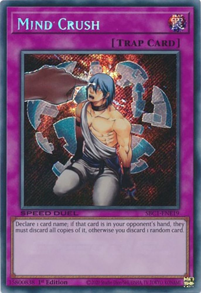 Mind Crush (Secret Rare) (SBC1-ENE19) - Secret Rare