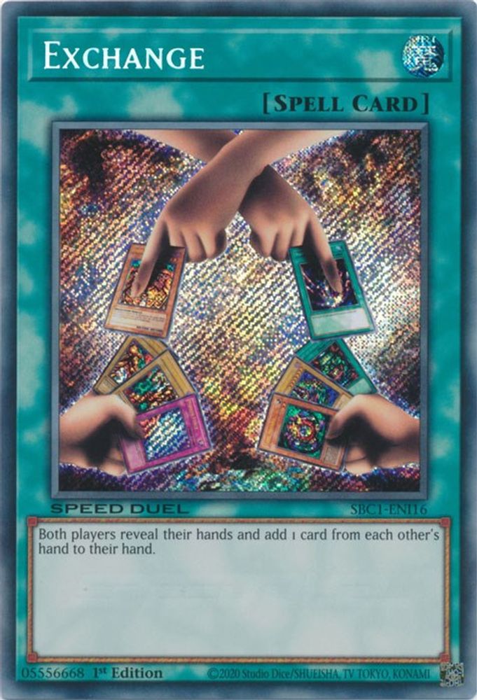 Exchange (Secret Rare) (SBC1-ENI16) - Secret Rare