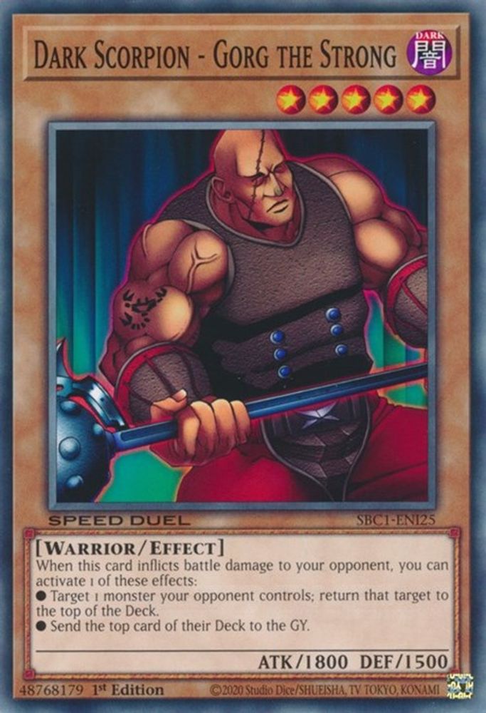 Dark Scorpion - Gorg the Strong (SBC1-ENI25) - Common