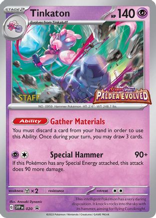 Tinkaton (Prerelease) [Staff] 020  - Holofoil - Promo