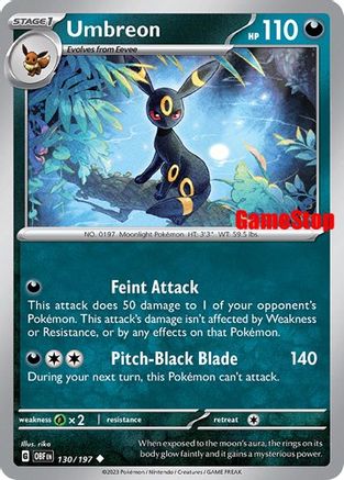 Umbreon (GameStop Exclusive) 130/197  - Reverse Holofoil - Promo