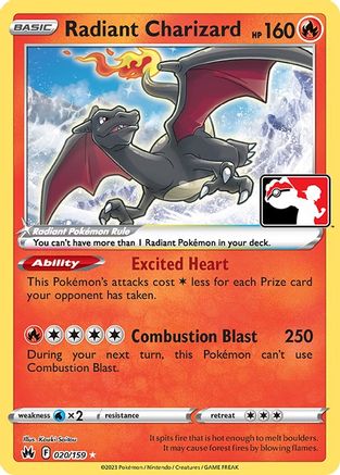 Radiant Charizard (020/159) [Pack de prix série trois] 