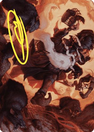 Tattered Ratter Art Card (Gold-Stamped Signature) (ASWOE-020) - Art Series: Wilds of Eldraine