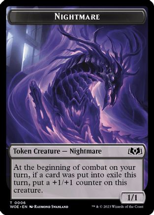Nightmare Token (WOE-006) - Wilds of Eldraine