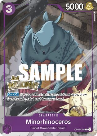 Minorhinoceros (Online Regional 2023) [Participant] [Cartes promotionnelles One Piece] 