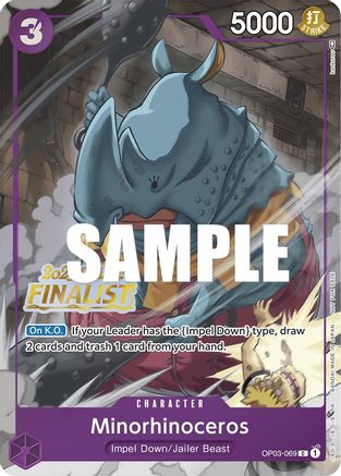 Minorhinoceros (Online Regional 2023) [Finaliste] [Cartes promotionnelles One Piece] 