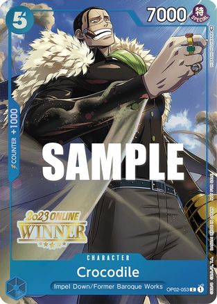 Crocodile (Online Regional 2023) [Winner] (OP02-053) - Promo