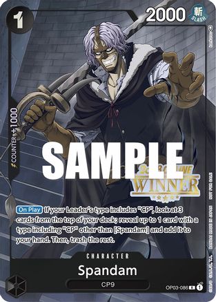 Spandam (Online Regional 2023) [Winner] (OP03-086) - Promo