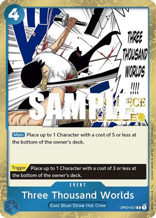 Trois mille mondes (Judge Pack Vol. 2) [Cartes promotionnelles One Piece] 