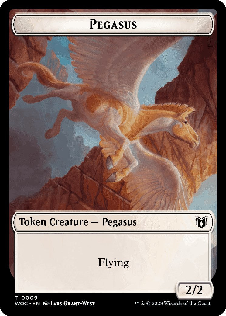 Pégase // Jeton double face Saproling [Jetons du commandant Wilds of Eldraine] 