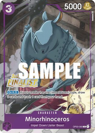 Minorhinoceros (Offline Regional 2023) [Finalist] (OP03-069) - Promo