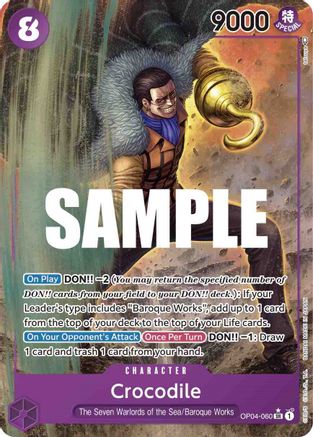 Crocodile (060) (Alternate Art) (OP04-060) - Super Rare