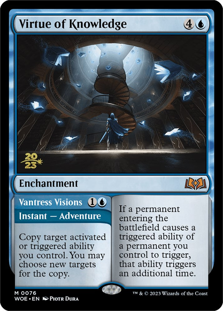 Virtue of Knowledge (PRE-076) - Wilds of Eldraine Promos Foil