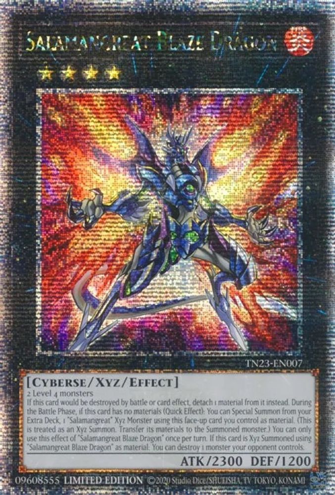 Salamangreat Blaze Dragon (Quarter Century Secret Rare) (TN23-EN007) - Quarter Century Secret Rare