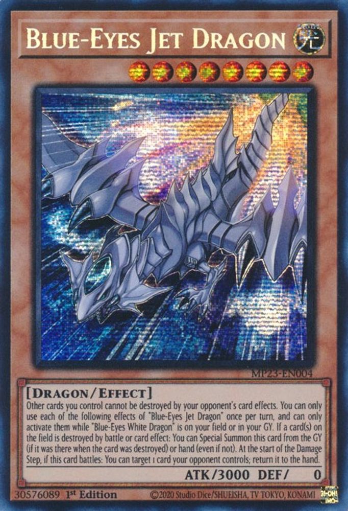 Blue-Eyes Jet Dragon (MP23-EN004) - Prismatic Secret Rare