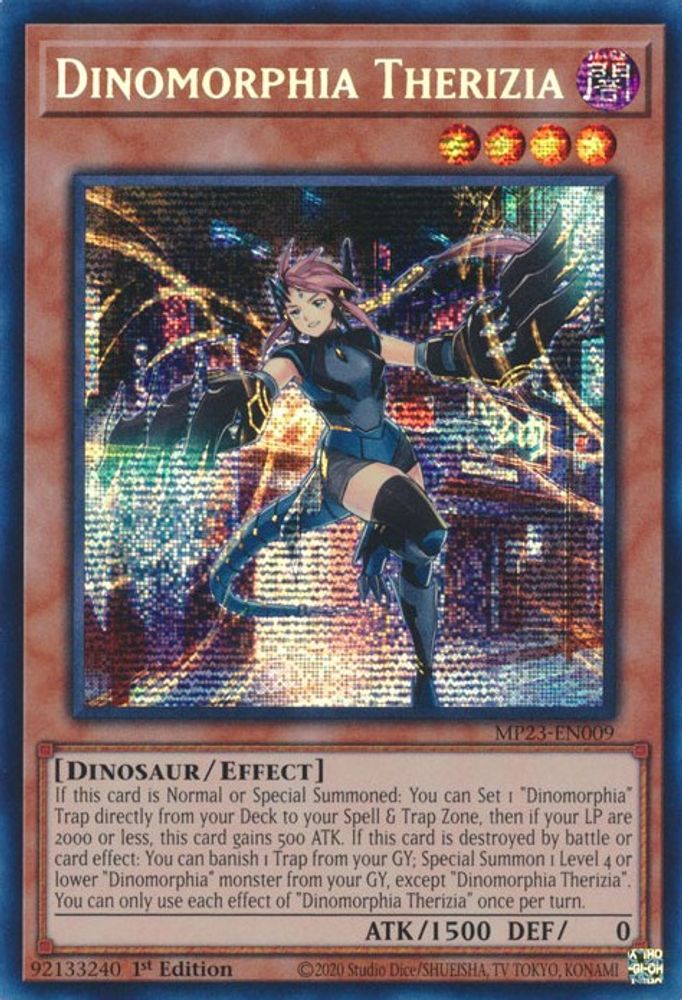 Dinomorphia Therizia (MP23-EN009) - Prismatic Secret Rare