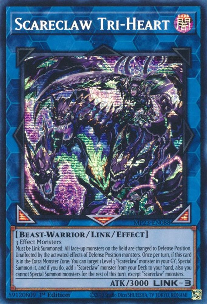 Scareclaw Tri-Heart (MP23-EN088) - Prismatic Secret Rare