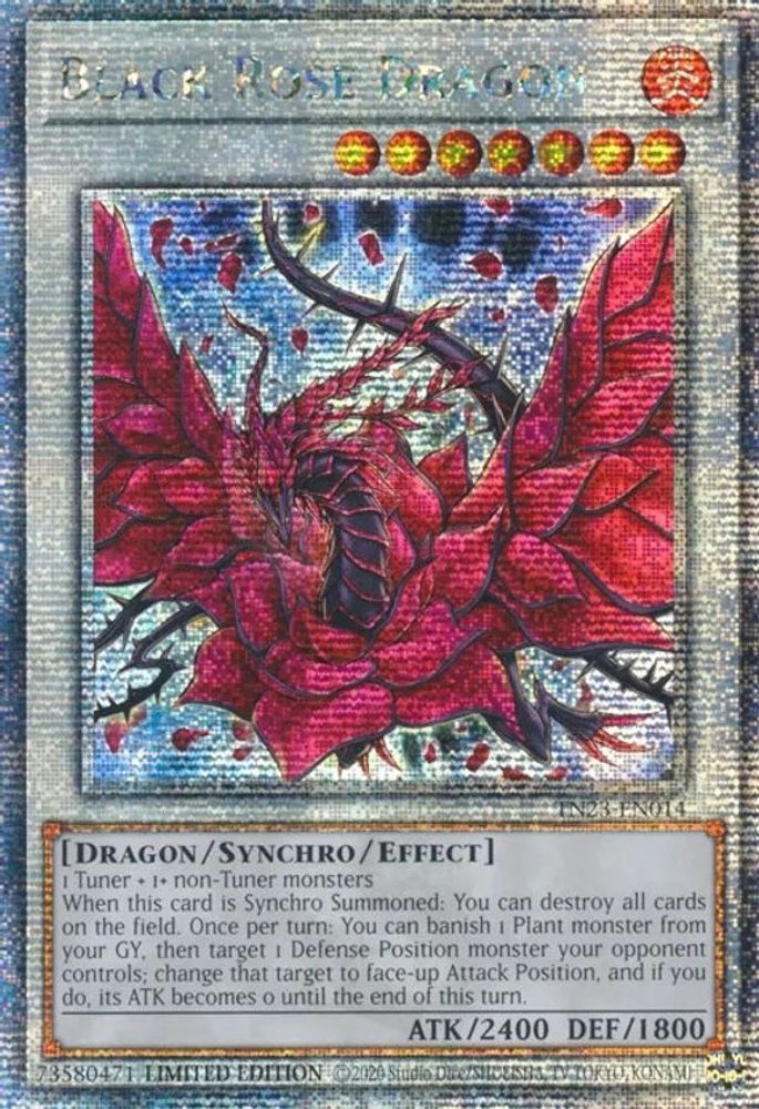 Black Rose Dragon (Quarter Century Secret Rare) (TN23-EN014) - Quarter Century Secret Rare
