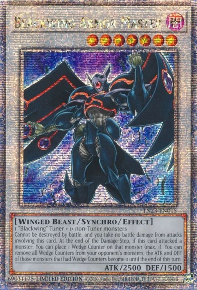 Blackwing Armor Master (Quarter Century Secret Rare) (TN23-EN015) - Quarter Century Secret Rare