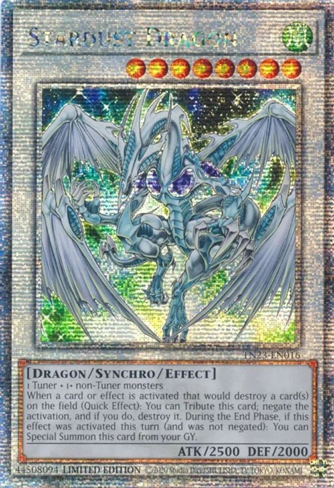 Stardust Dragon (Quarter Century Secret Rare) (TN23-EN016) - Quarter Century Secret Rare